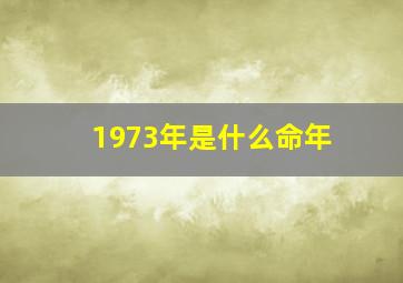 1973年是什么命年