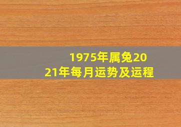 1975年属兔2021年每月运势及运程