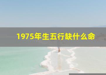 1975年生五行缺什么命