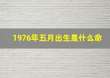 1976年五月出生是什么命