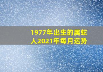 1977年出生的属蛇人2021年每月运势