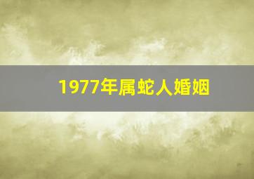 1977年属蛇人婚姻