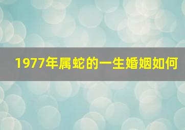 1977年属蛇的一生婚姻如何