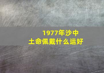 1977年沙中土命佩戴什么运好