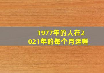 1977年的人在2021年的每个月运程