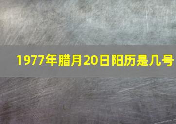 1977年腊月20日阳历是几号