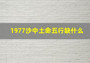 1977沙中土命五行缺什么