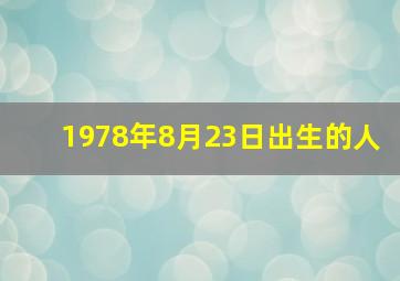 1978年8月23日出生的人