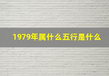 1979年属什么五行是什么