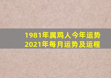 1981年属鸡人今年运势2021年每月运势及运程