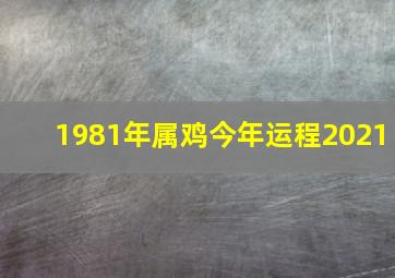 1981年属鸡今年运程2021