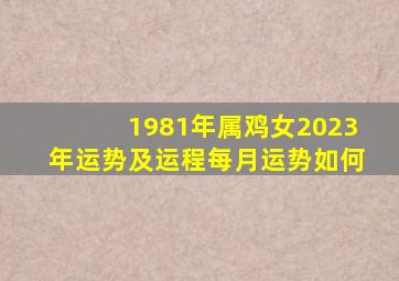 1981年属鸡女2023年运势及运程每月运势如何