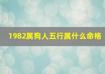 1982属狗人五行属什么命格