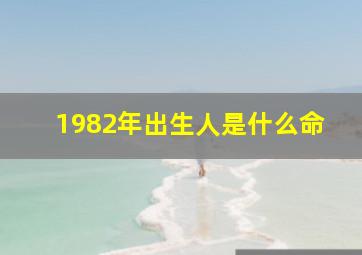 1982年出生人是什么命