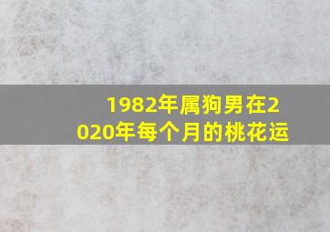 1982年属狗男在2020年每个月的桃花运