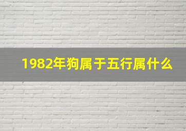 1982年狗属于五行属什么