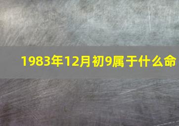 1983年12月初9属于什么命