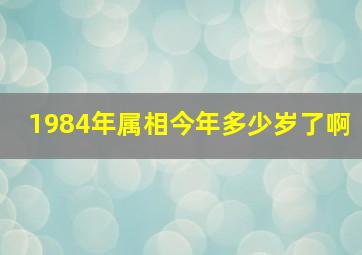 1984年属相今年多少岁了啊