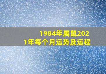 1984年属鼠2021年每个月运势及运程