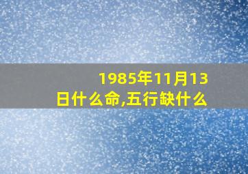 1985年11月13日什么命,五行缺什么