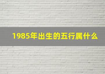 1985年出生的五行属什么