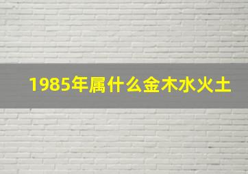 1985年属什么金木水火土