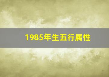 1985年生五行属性