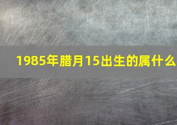 1985年腊月15出生的属什么