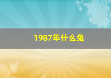 1987年什么兔