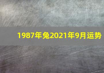 1987年兔2021年9月运势