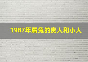 1987年属兔的贵人和小人