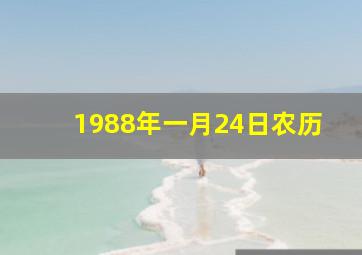 1988年一月24日农历