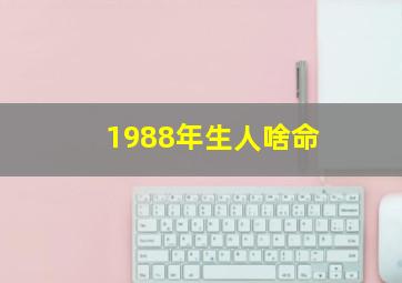 1988年生人啥命