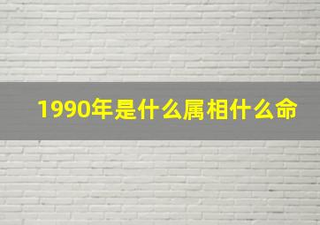 1990年是什么属相什么命