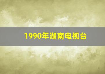 1990年湖南电视台