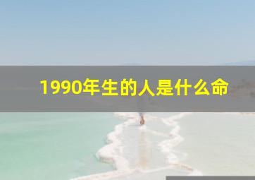 1990年生的人是什么命