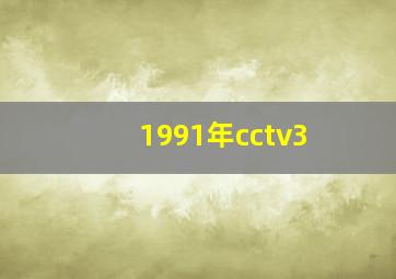 1991年cctv3