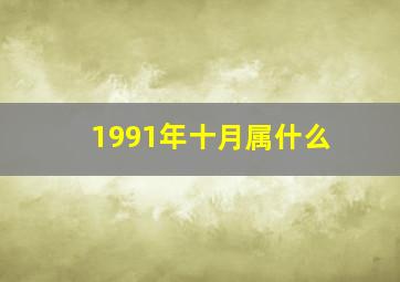 1991年十月属什么