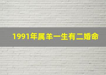 1991年属羊一生有二婚命