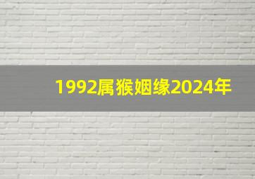 1992属猴姻缘2024年