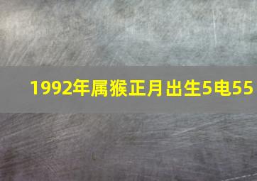 1992年属猴正月出生5电55