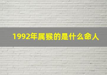 1992年属猴的是什么命人