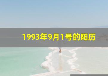 1993年9月1号的阳历