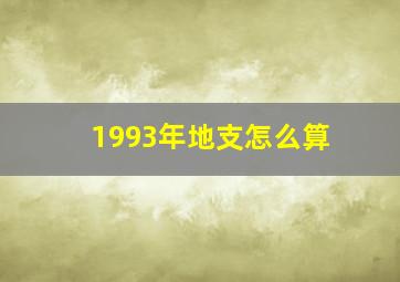 1993年地支怎么算