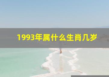 1993年属什么生肖几岁