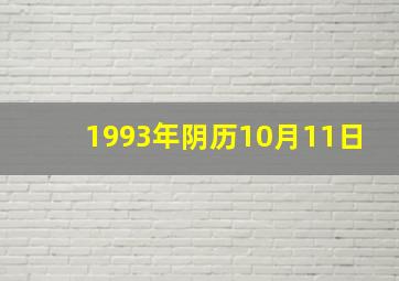 1993年阴历10月11日