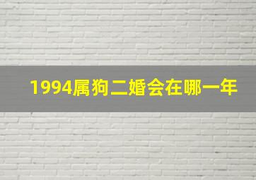 1994属狗二婚会在哪一年