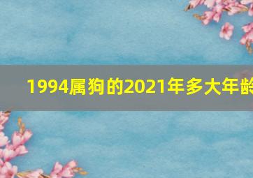 1994属狗的2021年多大年龄