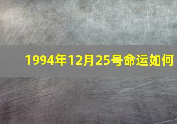 1994年12月25号命运如何