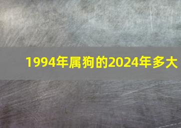 1994年属狗的2024年多大